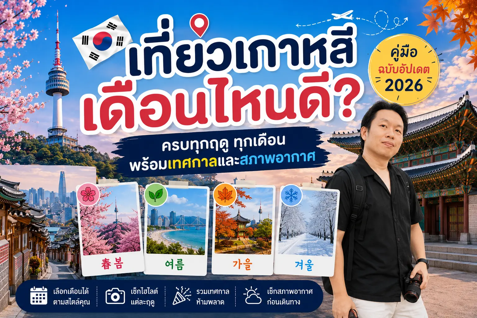 เที่ยวเกาหลีเดือนไหนดี? ครบทุกเดือน พร้อมเทศกาลและสภาพอากาศ